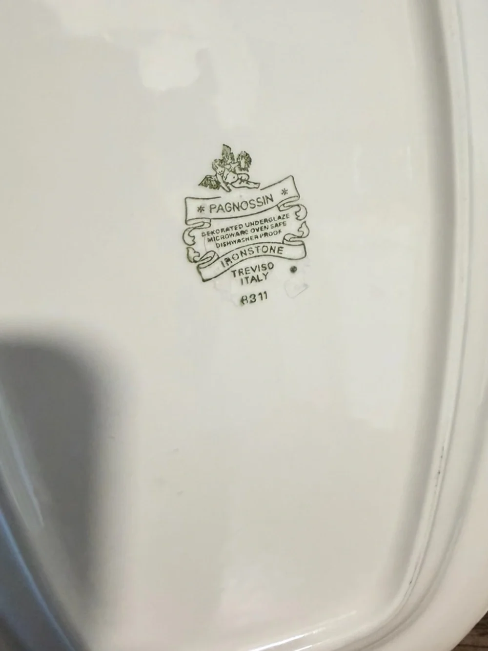 Vintage Pagnossin Treviso Italy Floral Ironstone Serving Platter Oval Cottagecor